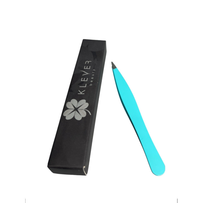 Пінцет для брів точковий кольоровий Klever Beauty