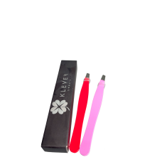 Пінцет для брів прямий кольоровоий Klever Beauty NEON